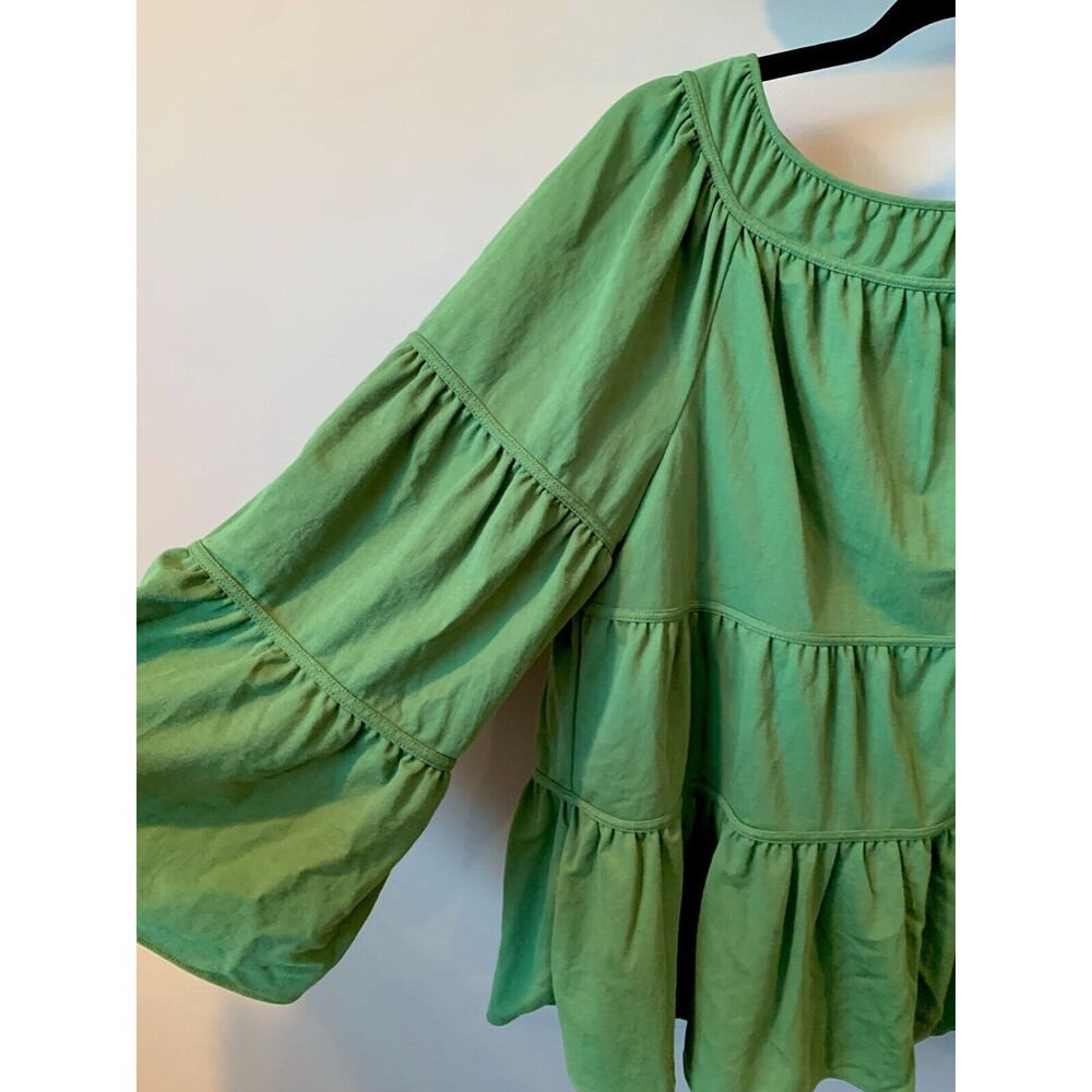 Rebecca Taylor Top large bell‎ sleeve bohemian poplin cottage feminine career - Picture 6 of 7